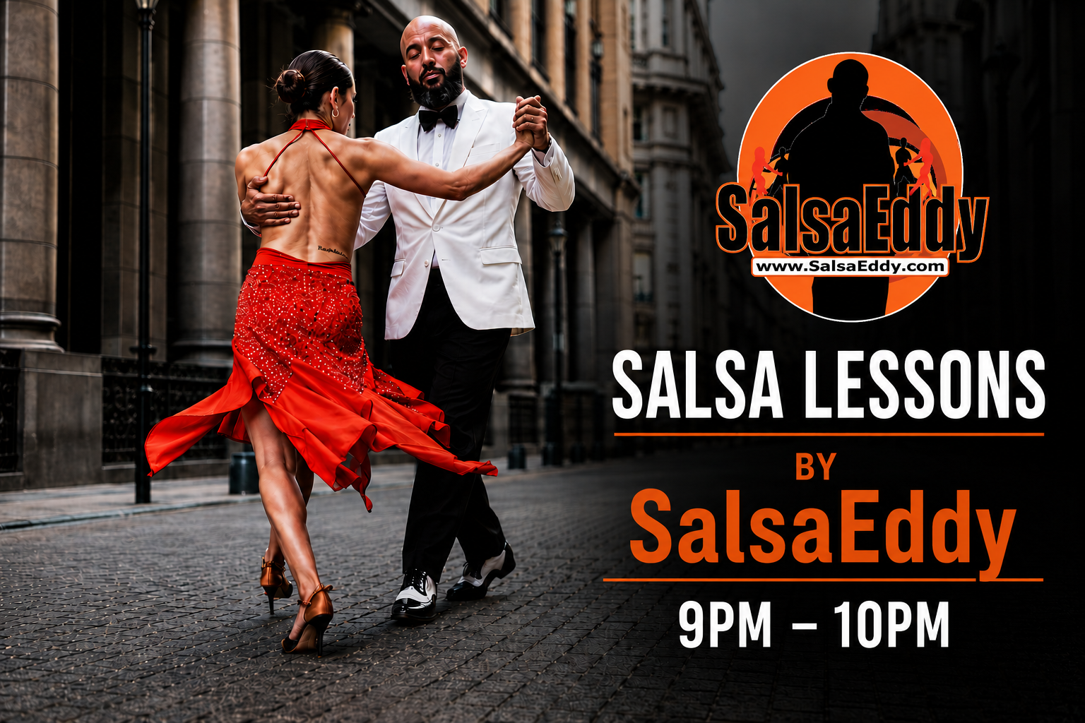 SalsaEddy — free salsa lessons Friday, July 31, 9–10 PM